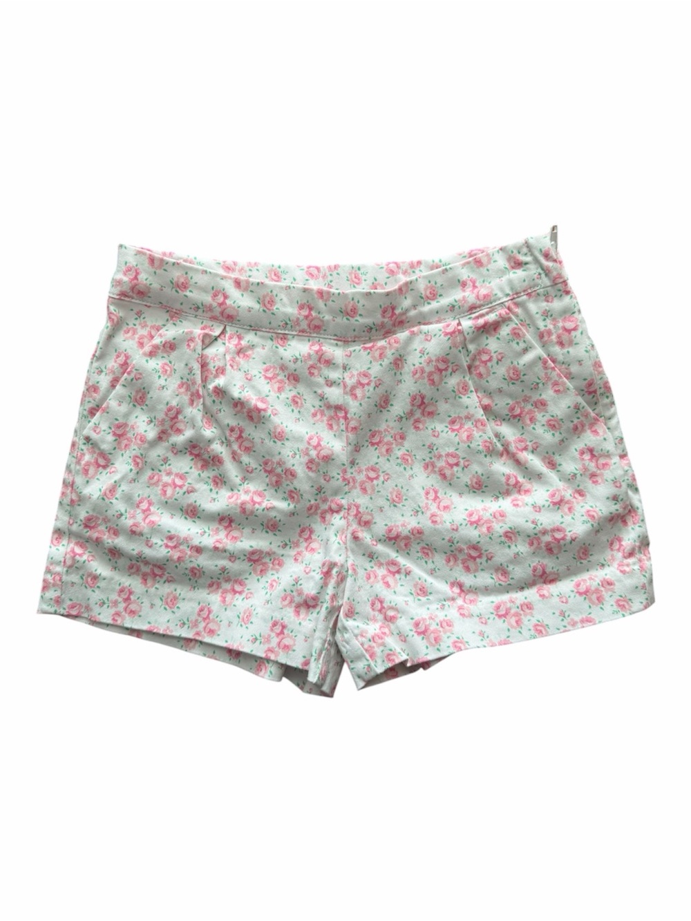 Janie and Jack Girl's Pink Floral Shorts Adjustable Waist Size 5